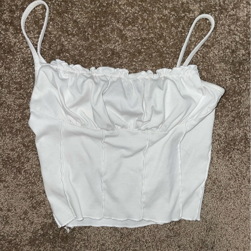 CROPPED PEASANT TANK TOP